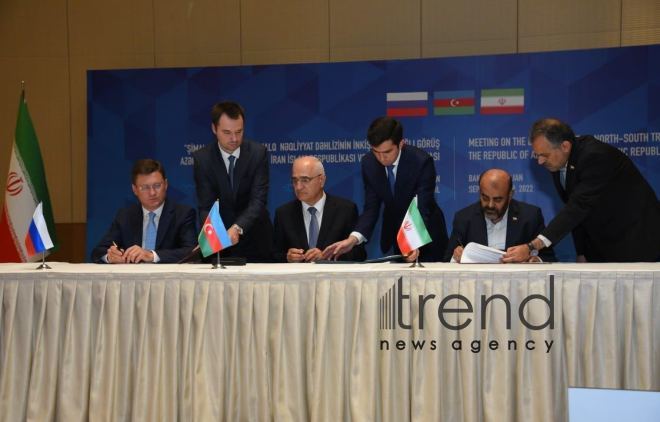 Подписана Бакинская декларация по транспортному коридору Север-Юг Азербайджан Баку 9 сентября 2022
 